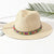 Women's Beach Solid Color Wide Eaves Straw Hat