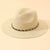 Women's Beach Solid Color Wide Eaves Straw Hat