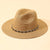 Women's Beach Solid Color Wide Eaves Straw Hat