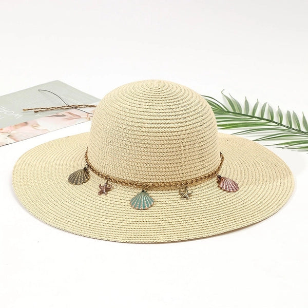 Women's Bohemian Solid Color Big Eaves Sun Hat