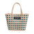 Women's Braid Color Block Plaid Vacation Square Open Handbag