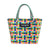 Women's Braid Color Block Plaid Vacation Square Open Handbag