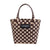 Women's Braid Color Block Plaid Vacation Square Open Handbag