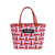 Women's Braid Color Block Plaid Vacation Square Open Handbag