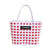 Women's Braid Color Block Plaid Vacation Square Open Handbag