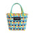 Women's Braid Color Block Plaid Vacation Square Open Handbag