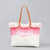 Women's Canvas Letter Gradient Color Elegant Square Magnetic Buckle Shoulder Bag