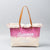 Women's Canvas Letter Gradient Color Elegant Square Magnetic Buckle Shoulder Bag