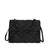 Women's Canvas Solid Color Fashion Quilted Chain Square Flip Cover Crossbody Bag