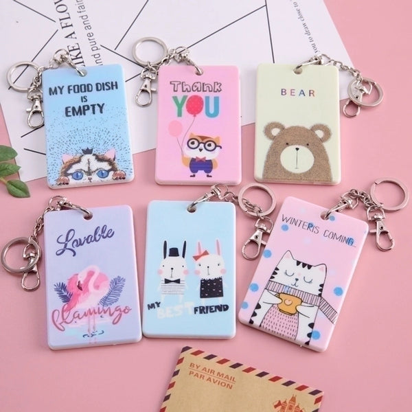 Women's Cartoon Plastic Hook Loop Card Holders