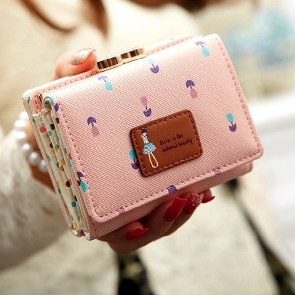 Women's Cartoon Pu Leather Hidden Buckle Wallets