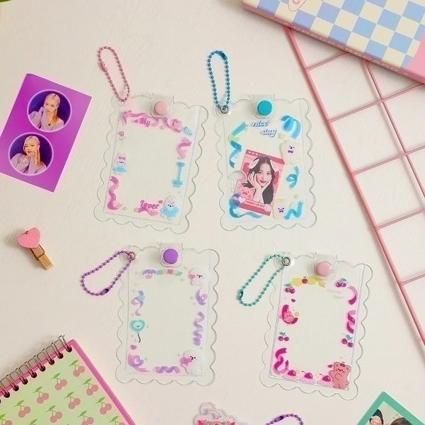 Women's Cartoon Pvc Flip Cover Card Holders