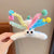 Women's Cartoon Style Color Block Plush Hair Claws