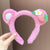 Women's Cartoon Style Cute Bear Flower Antlers Plush Handmade Hair Band