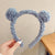 Women's Cartoon Style Cute Bear Flower Antlers Plush Handmade Hair Band