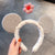 Women's Cartoon Style Cute Bear Flower Antlers Plush Handmade Hair Band