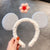 Women's Cartoon Style Cute Bear Flower Antlers Plush Handmade Hair Band