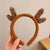 Women's Cartoon Style Cute Bear Flower Antlers Plush Handmade Hair Band