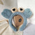 Women's Cartoon Style Cute Bear Flower Antlers Plush Handmade Hair Band