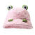 Women's Cartoon Style Cute Frog Wide Eaves Bucket Hat