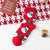 Women's Cartoon Style Santa Claus Gingerbread Cotton Crew Socks