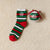 Women's Cartoon Style Santa Claus Stripe Polyester Coral Fleece Crew Socks