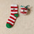 Women's Cartoon Style Santa Claus Stripe Polyester Coral Fleece Crew Socks