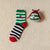 Women's Cartoon Style Santa Claus Stripe Polyester Coral Fleece Crew Socks