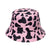 Women's Casual Basic Cows Flat Eaves Bucket Hat