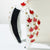 Women's Casual Classic Style Maple Leaf Alloy Cloth Inlay Glass Hair Band