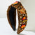 Women's Casual Classic Style Maple Leaf Alloy Cloth Inlay Glass Hair Band