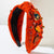 Women's Casual Classic Style Maple Leaf Alloy Cloth Inlay Glass Hair Band