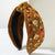 Women's Casual Classic Style Maple Leaf Alloy Cloth Inlay Glass Hair Band