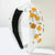 Women's Casual Classic Style Maple Leaf Alloy Cloth Inlay Glass Hair Band