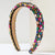 Women's Casual Classic Style U Shape Alloy Inlay Glass Hair Band