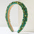 Women's Casual Classic Style U Shape Alloy Inlay Glass Hair Band