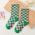 Women's Casual Color Block Plaid Polyester Ankle Socks A Pair