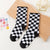 Women's Casual Color Block Plaid Polyester Ankle Socks A Pair