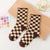 Women's Casual Color Block Plaid Polyester Ankle Socks A Pair