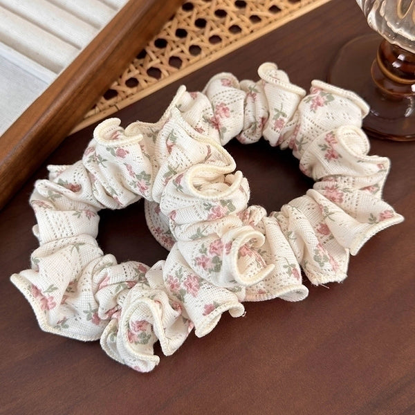 Women's Casual Elegant Cute Flower Cloth Hair Tie