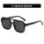 Women's Casual Fashion Sports Geometric Resin Square Full Frame Sunglasses