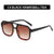 Women's Casual Fashion Sports Geometric Resin Square Full Frame Sunglasses