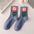 Women's Casual Flower Cotton Crew Socks A Pair