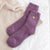 Women's Casual Heart Shape Coral Fleece Crew Socks