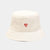 Women's Casual Heart Shape Embroidery Wide Eaves Bucket Hat