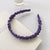 Women's Casual Preppy Style Rhombus Sponge Rib-Knit Hair Band