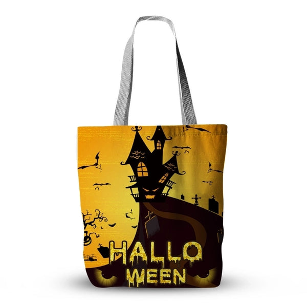 Women's Casual Pumpkin Bat Ghost Shopping Bags