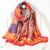 Women's Casual Retro Printing Satin Printing Scarf