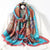 Women's Casual Retro Printing Satin Printing Scarf