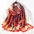 Women's Casual Retro Printing Satin Printing Scarf